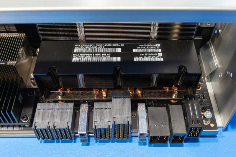 Supermicro SYS 821GE TNHR NVIDIA HGX H200 8 GPU Connectors 4