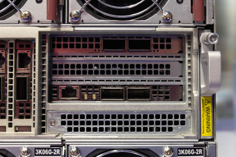 Supermicro SYS 821GE TNHR Rear CX7 And BF3