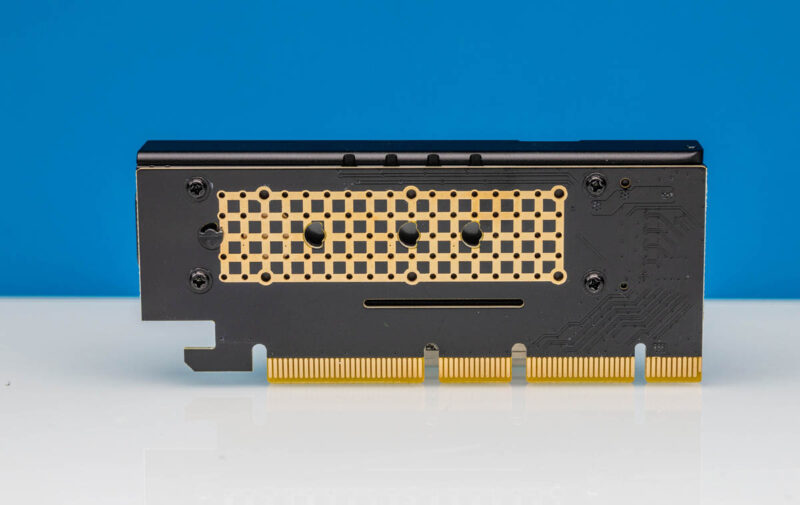 Sabrent M.2 NVMe SSD To PCIe Gen5 X16 AIC Back View