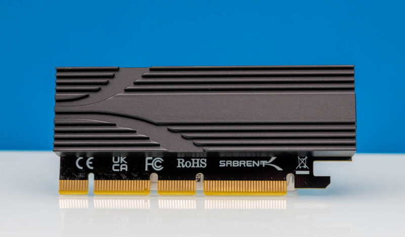 Sabrent M.2 NVMe SSD To PCIe Gen5 X16 AIC Top View