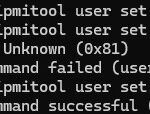Ipmitool User Set Password Administrator Account