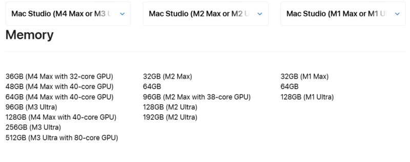 Apple Mac Studio M3 Ultra And M4 Max Memory Versus Prior Generations