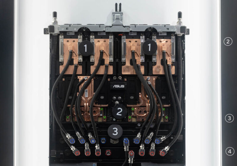 ASUS AI Pod NVIDIA GB300 Node Rear To Mid Liquid Cooling