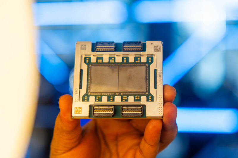 IBM Z17 Telum II DCM In Hand Z Light Background 3
