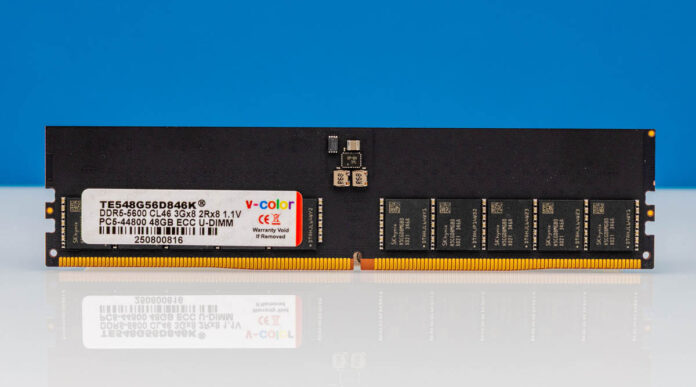 V Color 96GB 48GB X2 3Gx8 2Rx8 DDR5 5600 PC5 44800 ECC UDIMM Kit 3